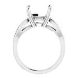 Anillo de compromiso con diamantes cultivados en laboratorio TALA para piedras cojín