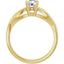 CHAMOIS 18K Yellow Gold Round Lab Grown Diamond Engagement Ring