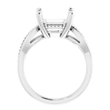 Anillo de compromiso con diamantes cultivados en laboratorio TALA para piedras Asscher