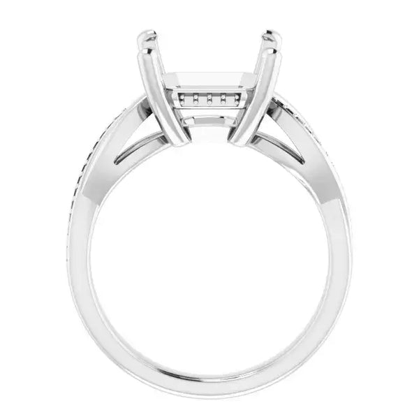 TALA Lab Grown Diamond Engagement Ring Setting for Asscher Stones - Larson Jewelers