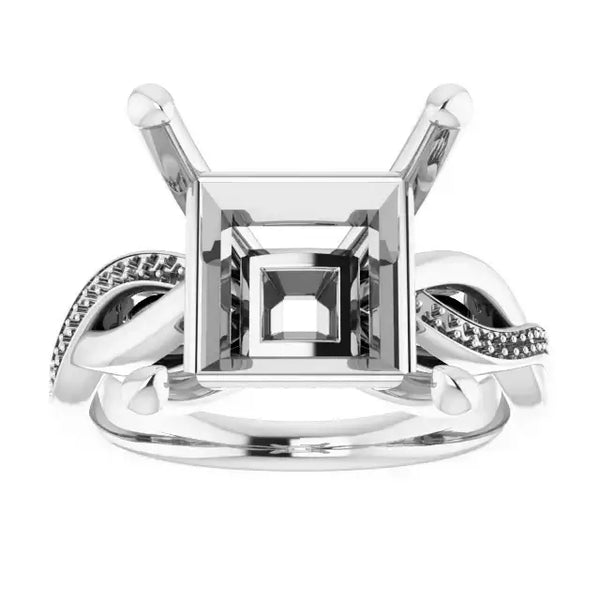 TALA Lab Grown Diamond Engagement Ring Setting for Square Stones - Larson Jewelers