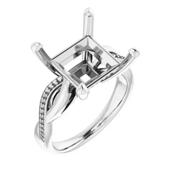 TALA Lab Grown Diamond Engagement Ring Setting for Square Stones - Larson Jewelers