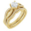 CHAMOIS 18K Yellow Gold Round Lab Grown Diamond Engagement Ring