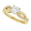 TALA 14K Yellow Gold Round Lab Grown Diamond Engagement Ring