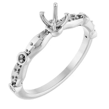 SOLANA Lab Grown Diamond Engagement Ring Setting for Round Stones - Larson Jewelers