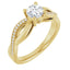 TALA 14K Yellow Gold Round Lab Grown Diamond Engagement Ring