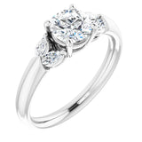 POSH Platinum Round Engagement Ring