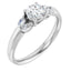 WREN Silver Round Engagement Ring
