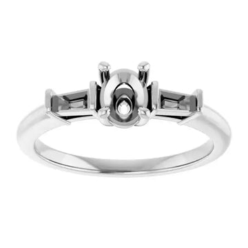 VIVIAN Lab Grown Diamond Engagement Ring Setting for Oval Stones - Larson Jewelers