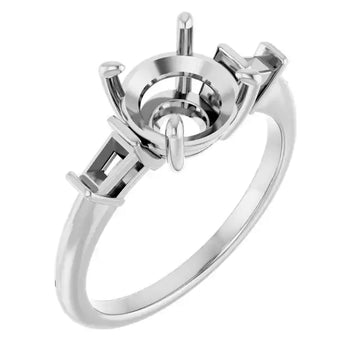 VIVIAN Lab Grown Diamond Engagement Ring Setting for Round Stones - Larson Jewelers