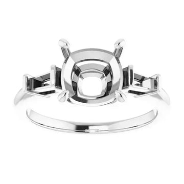 VIVIAN Lab Grown Diamond Engagement Ring Setting for Cushion Stones - Larson Jewelers