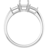 VIVIAN Lab Grown Diamond Engagement Ring Setting for Asscher Stones