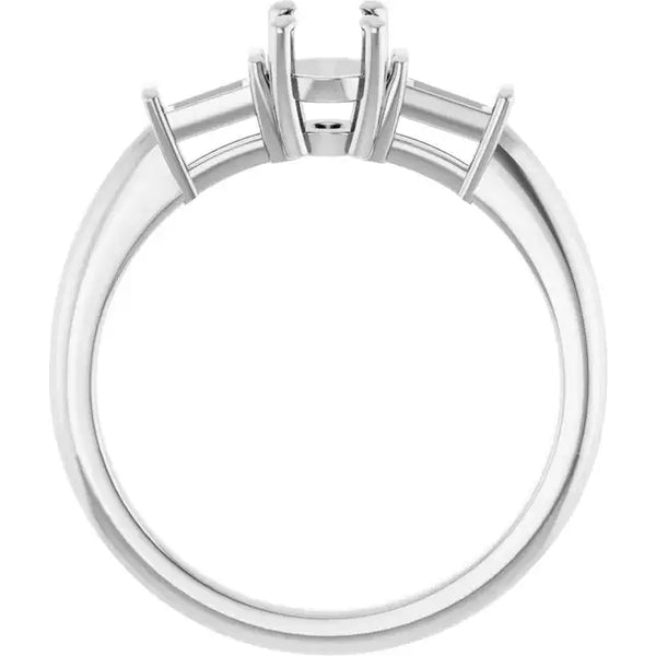 VIVIAN Lab Grown Diamond Engagement Ring Setting for Oval Stones - Larson Jewelers
