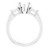 VIVIAN Lab Grown Diamond Engagement Ring Setting for Heart Stones