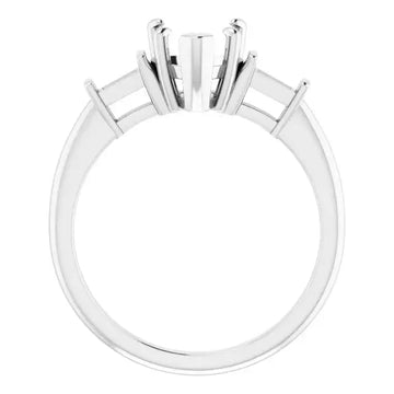 VIVIAN Lab Grown Diamond Engagement Ring Setting for Heart Stones - Larson Jewelers