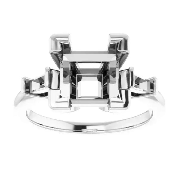 VIVIAN Lab Grown Diamond Engagement Ring Setting for Square Stones - Larson Jewelers