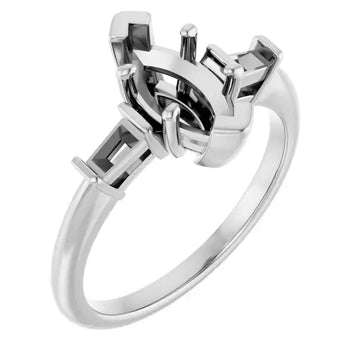 VIVIAN Lab Grown Diamond Engagement Ring Setting for Marquise Stones - Larson Jewelers