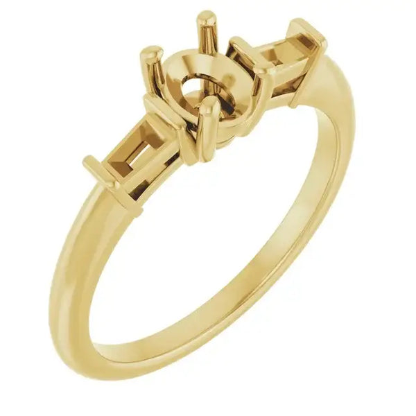 VIVIAN Lab Grown Diamond Engagement Ring Setting for Oval Stones - Larson Jewelers