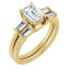 VIVIAN 14K Yellow Gold Emerald Cut Lab Grown Diamond Engagement Ring