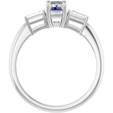 ARIANA 14K White Gold Emerald Cut Lab Grown Diamond Engagement Ring