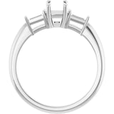 VIVIAN Lab Grown Diamond Engagement Ring Setting for Emerald Stones