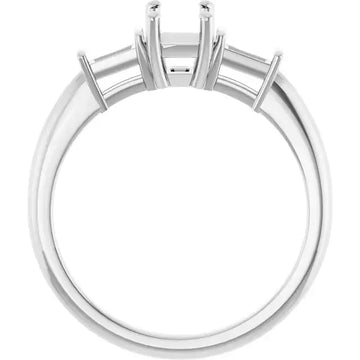 VIVIAN Lab Grown Diamond Engagement Ring Setting for Emerald Stones - Larson Jewelers