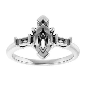 VIVIAN Lab Grown Diamond Engagement Ring Setting for Marquise Stones - Larson Jewelers