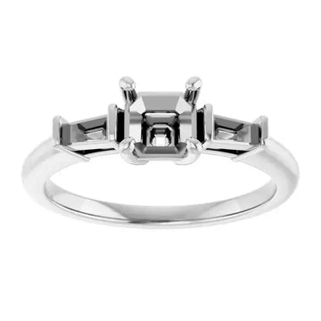 VIVIAN Lab Grown Diamond Engagement Ring Setting for Asscher Stones - Larson Jewelers