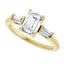LYLA 18K Yellow Gold Emerald Cut Lab Grown Diamond Engagement Ring