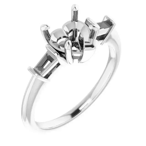 VIVIAN Lab Grown Diamond Engagement Ring Setting for Heart Stones - Larson Jewelers