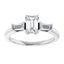 ARIANA 14K White Gold Emerald Cut Lab Grown Diamond Engagement Ring