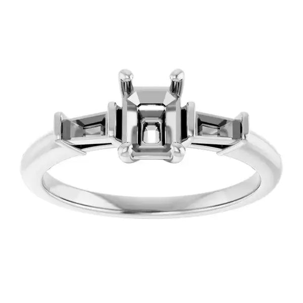 VIVIAN Lab Grown Diamond Engagement Ring Setting for Emerald Stones - Larson Jewelers