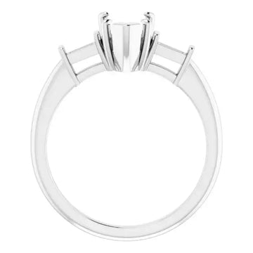 VIVIAN Lab Grown Diamond Engagement Ring Setting for Pear Stones - Larson Jewelers