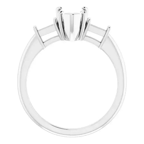 VIVIAN Lab Grown Diamond Engagement Ring Setting for Pear Stones - Larson Jewelers