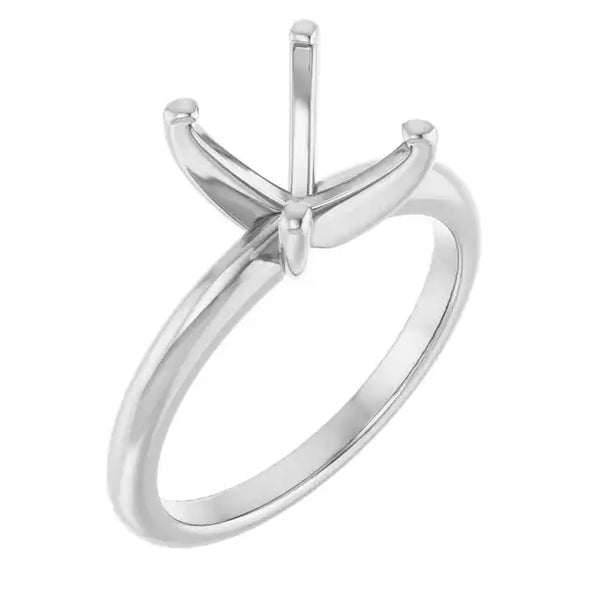 HANNAH Lab Grown Diamond Solitaire Engagement Ring Setting for Oval Stones - Larson Jewelers
