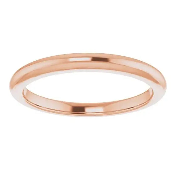 14K Rose Band for 6 mm Round Ring