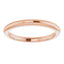 14K Rose Band for 6 mm Round Ring