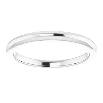 14K White Band for 6 mm Round Ring