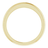 14K Yellow Band for 6 mm Round Ring