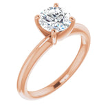 MAYA 18K Rose Gold Round Lab Grown Diamond Solitaire Engagement Ring