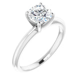 CLAIRE Silver Round Lab Grown Diamond Solitaire Engagement Ring