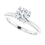 CLAIRE Silver Round Lab Grown Diamond Solitaire Engagement Ring