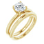 NATALIE 18K Yellow Gold Round Lab Grown Diamond Solitaire Engagement Ring