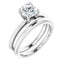 EVERLY 18K White Gold Round Lab Grown Diamond Solitaire Engagement Ring
