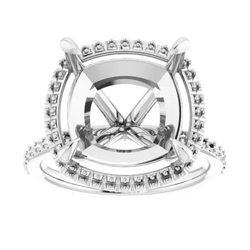 DAYSTAR Halo Lab Grown Diamond Engagement Ring Setting for Cushion Stones - Larson Jewelers
