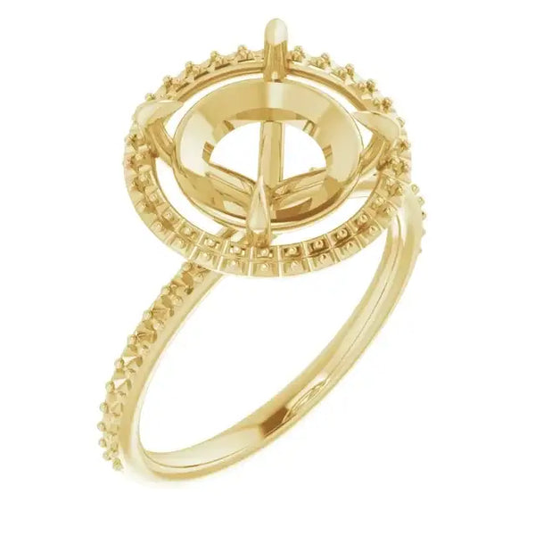 DAYSTAR Halo Lab Grown Diamond Engagement Ring Setting for Round Stones - Larson Jewelers