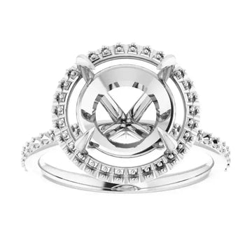 DAYSTAR Halo Lab Grown Diamond Engagement Ring Setting for Round Stones - Larson Jewelers