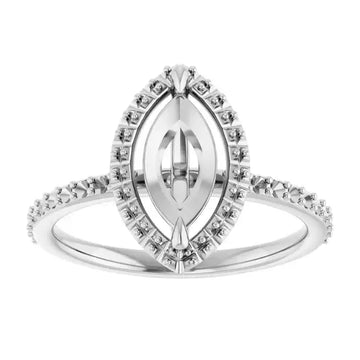 DAYSTAR Halo Lab Grown Diamond Engagement Ring Setting for Marquise Stones - Larson Jewelers