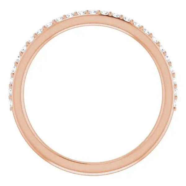 18K Rose Band Mounting for 7 mm Cushion Ring
