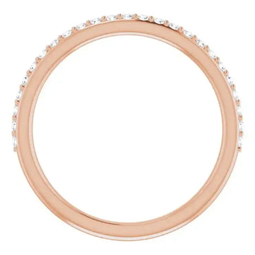 14K Rose Band Mounting for 7 mm Cushion Ring